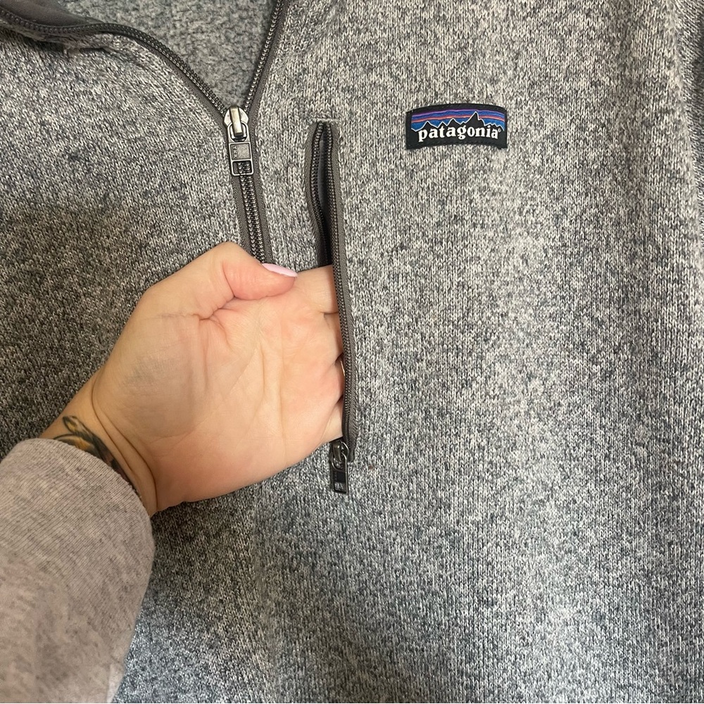 Patagonia Heather Gray Fleece Jacket - Picture 4 of 7